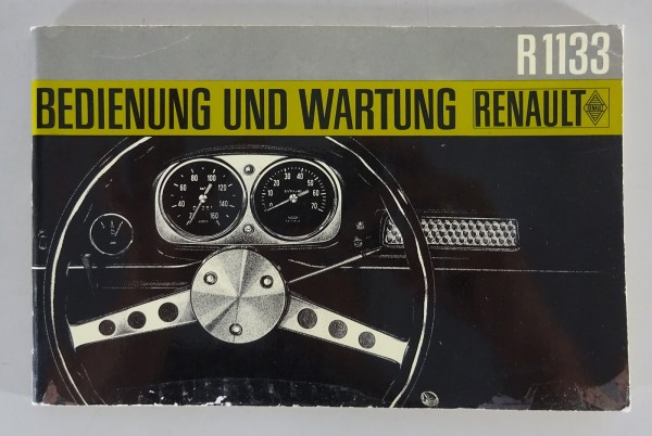 Betriebsanleitung / Handbuch Renault Caravelle Coupe + Cabrio R.1133 1967-1968