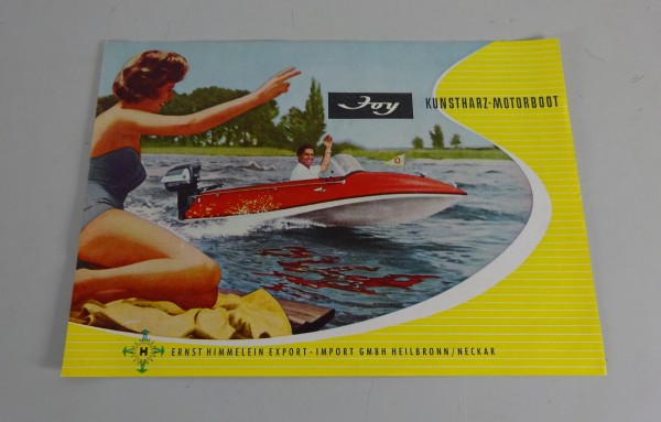 Prospektblatt Ernst Himmelein Motorboot JOY JUNIOR Stand ca. 60er Jahre