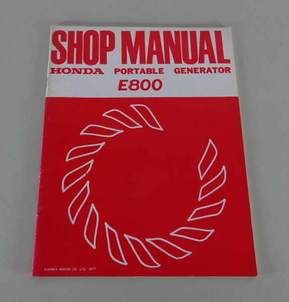 Workshop Manual Honda Portable Generator E800 from 1976