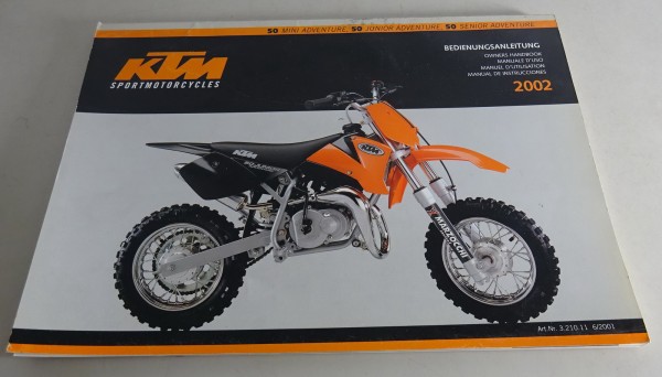 Betriebsanleitung KTM 50 Mini Adventure / 50 Junior Adventure / etc. Stand 2002