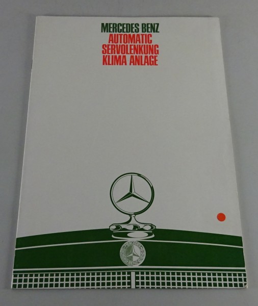 Prospekt Mercedes Automatic, Servolenkung, Klimaanlage in W114, W115 v. 1970