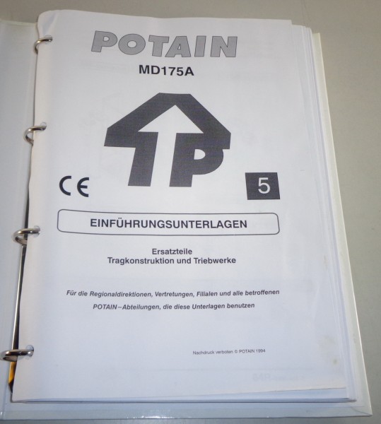 Teilekatalog / Spare Parts list Potain MD 175 A Kran Stand 1993-1997