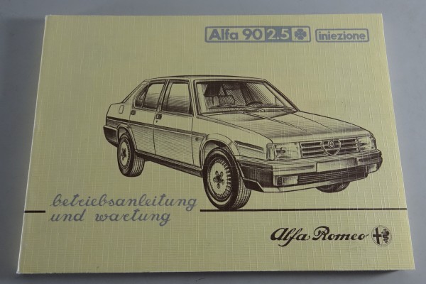 Betriebsanleitung & Wartung Alfa Romeo Alfa 90 2.5 quadrifoglio verde von 1984