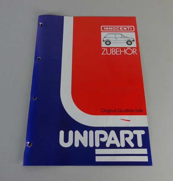 Prospekt Unipart Zubehör für Innocenti 90 / 120 / Mille Stand 1979