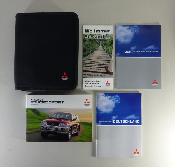 Bordmappe + Betriebsanleitung / Handbuch Mitsubishi Pajero Sport K90 Stand 2001