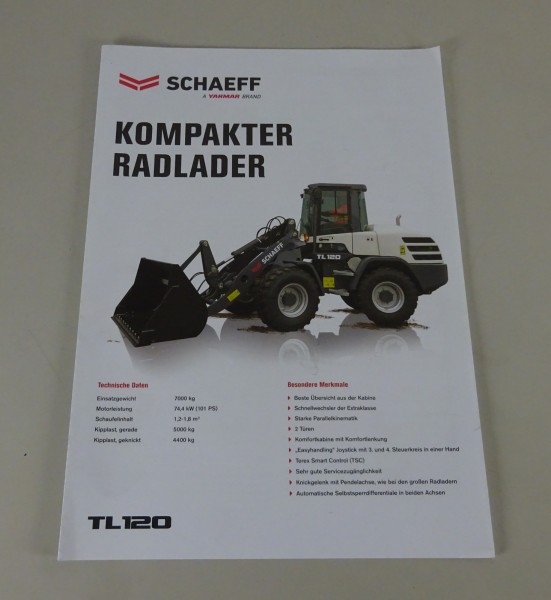 Prospekt / Broschüre Schaeff Radlader TL 120 Stand 01/2017