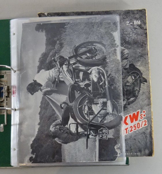 Literatur- und Werbemittelkonvolut DKW RT 175, RT 200/2, RT 250/2 von 1953-1959