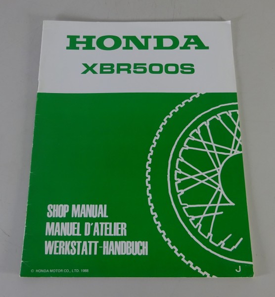 Werkstatthandbuch Ergänzung Workshop Manual Supplement Honda XBR 500 S von 1988