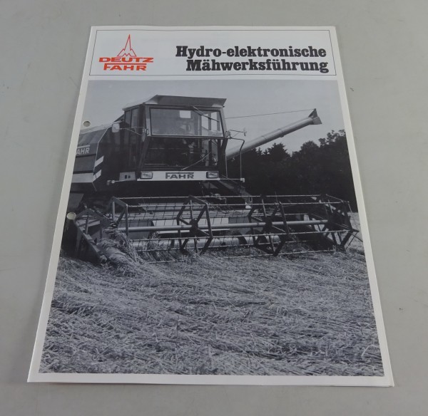 Prospekt Deutz-Fahr Hydro-elektronische Mähwerksführung für Fahr-Mähdrescher