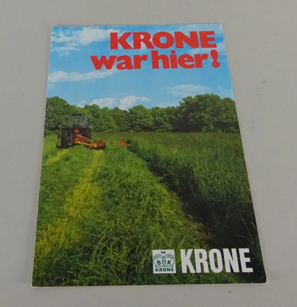 Prospekt / Broschüre Krone Scheibenmäher AM 165 / 200 / 240 Stand 05/1984