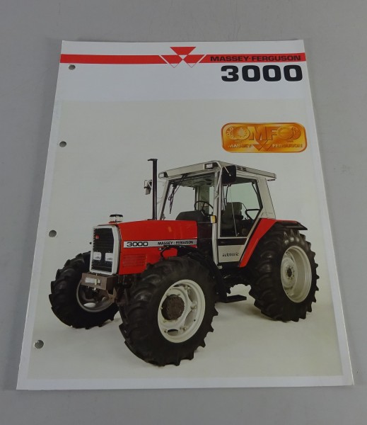 Prospekt Massey Ferguson Traktor MF 3050 / 3060 / 3070 / 3080 / 3090 gelocht ´88