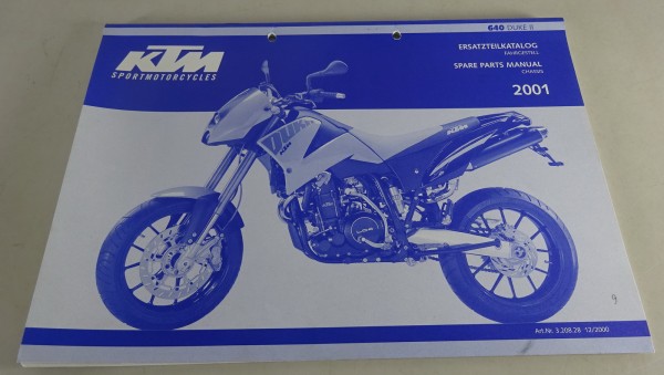 Teilekatalog Fahrgestell KTM 640 DUKE II Modelljahr 2001