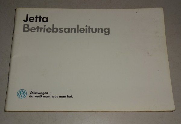 Betriebsanleitung / Handbuch VW Jetta 2 / II Benziner + Diesel Stand 02/1987