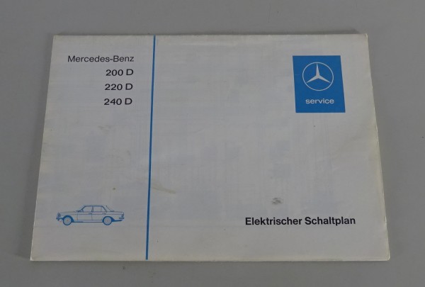 Elektrischer Schaltplan Mercedes W123 200 D / 220 D / 240 D Diesel Stand 01/1976