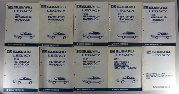 Werkstatthandbuch Subaru Legacy Modelljahr 1992 Stand 08/1991