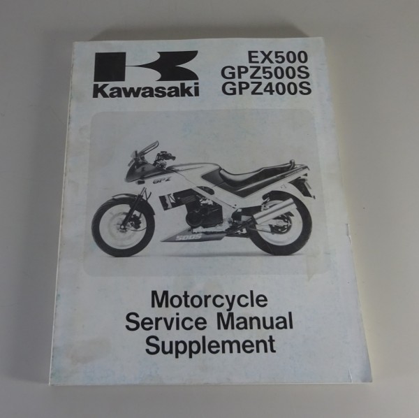 Workshop Manual Supplement Kawasaki EX 500 / GPZ 400 S / 500 S from 08/1991