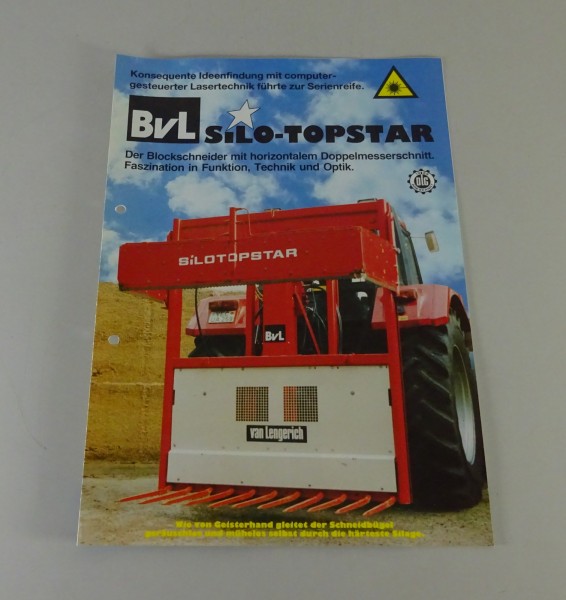 Prospekt / Broschüre BvL Silo-Topstar 110/ 145/ 170/ 195 Silokatze von ca. 1990