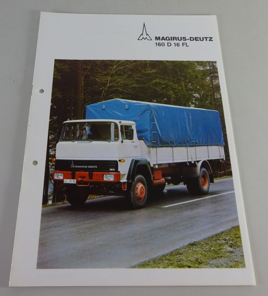 Prospekt / Broschüre Magirus-Deutz LKW 160 D 16 FL Frontlenker Stand 03/1974