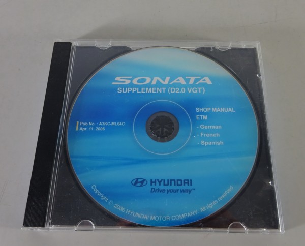 Werkstatthandbuch Nachtrag auf CD Hyundai Sonata Stand 11/2006