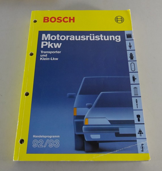 Handelskatalog Bosch Motorausrüstung PKW, Transporter, Klein-LKW Stand 1992/93