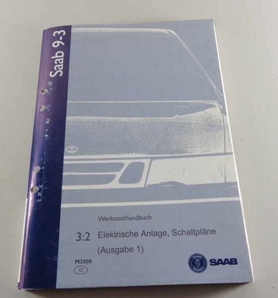 Werkstatthandbuch Saab 9-3 Elektrik Elektrische Schaltpläne Modelljahr 2000