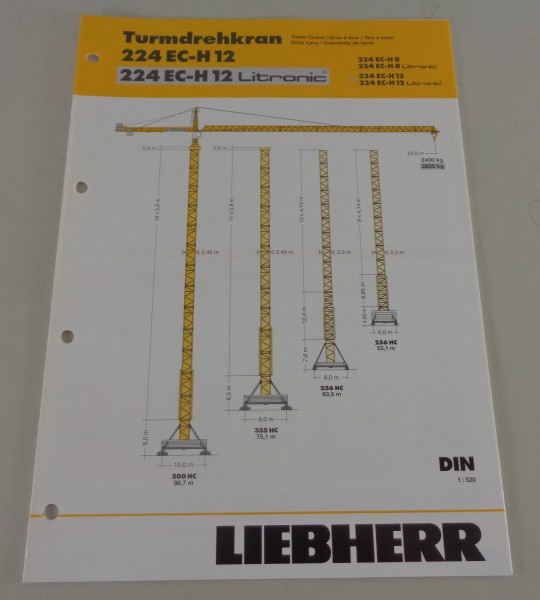 Datenblatt Liebherr Turmdrehkran 224 EC-H 12 Litronic von 10/2005