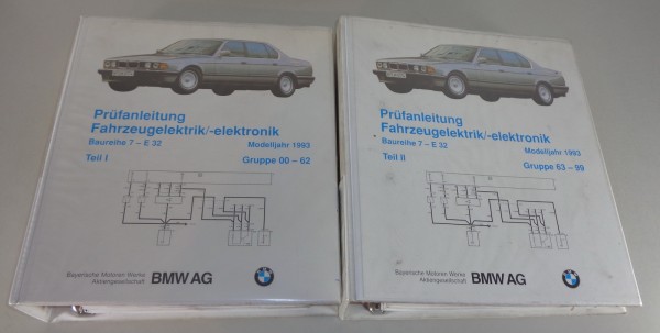 Werkstatthandbuch Elektrik / Schaltpläne BMW 7er E32 730 - 750 i/L Modellj. 1993