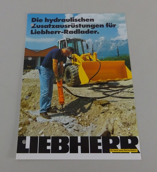 Prospekt Liebherr hydraulische Zusatzausrüstung für Radlader Stand 10/1995