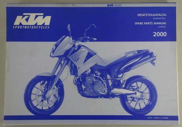 Teilekatalog KTM Fahrgestell 640 Duke Modelljahr 2000