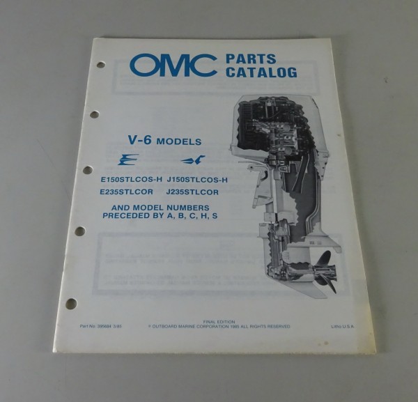 Teilekatalog Johnson Evinrude Außenborder / Outboards V-6 Models Stand 3/1985