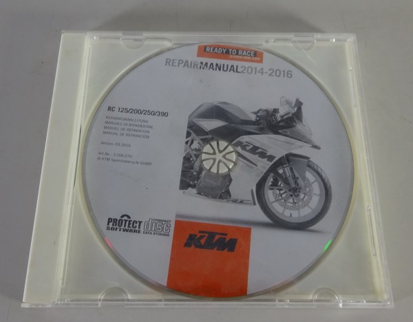 Werkstatthandbuch / Workshop Manual KTM RC 125 / 200 / 250 / 390 Bj. 2014 - 2016