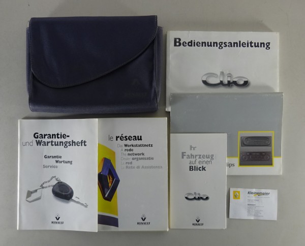 Bordmappe mit Betriebsanleitung / Handbuch Renault Clio Baujahr 1999