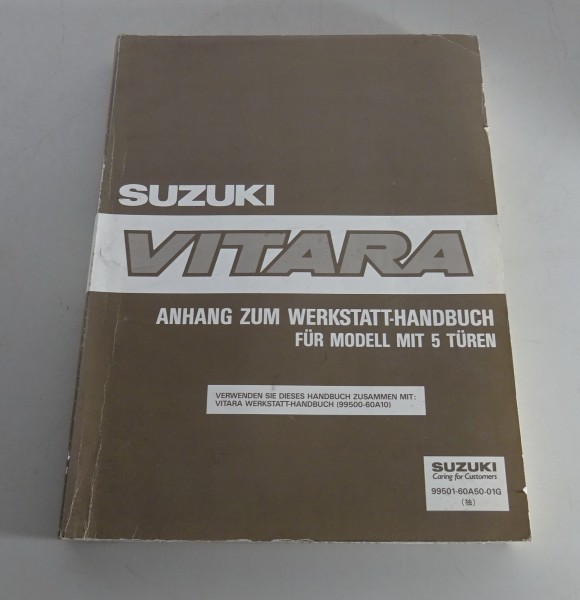 Werkstatthandbuch Nachtrag Suzuki Vitara mit 5 Türen Stand 02/1991