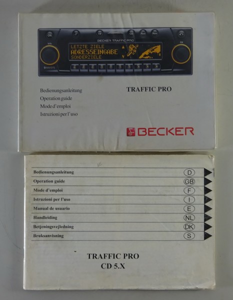 Betriebsanleitung / Becker Autoradio Traffic pro mit Navigation Stand 08/2001