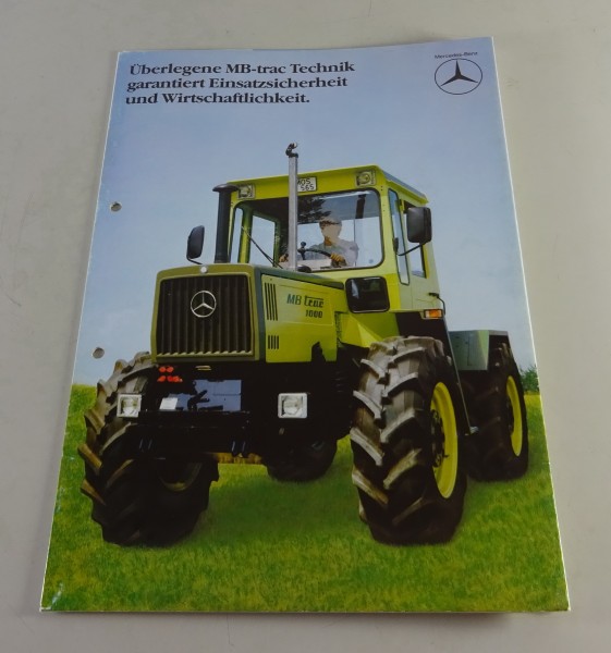 Prospekt / Prospektposter Mercedes-Benz MB-trac Ackerschlepper Stand 09/1983