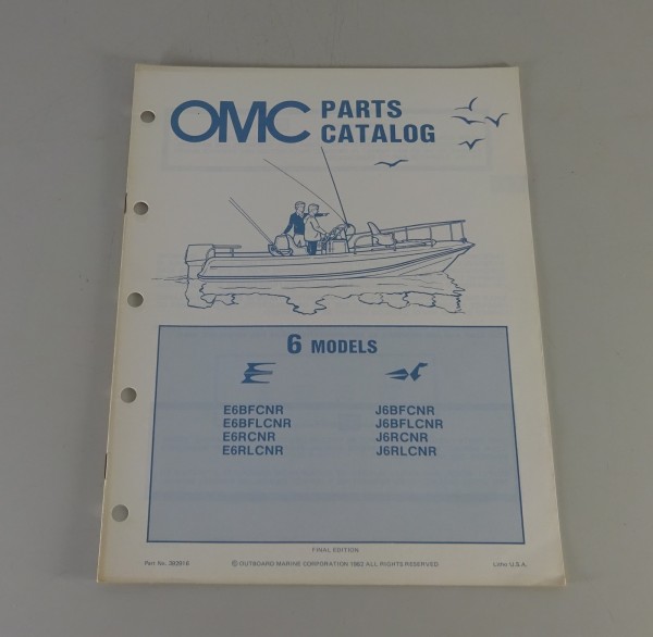 Teilekatalog OMC Johnson / Evinrude 6 PS Models Stand 1982