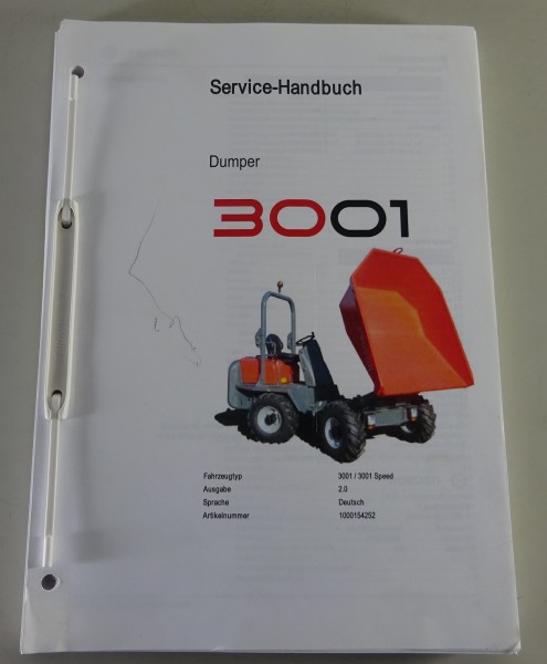 Betriebsanleitung / Handbuch Wacker Neuson Dumper 3001 / 3001 Speed Stand 2/2008