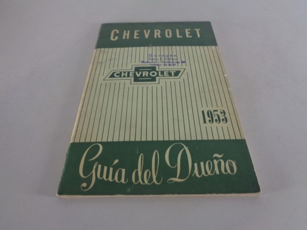 Instrucciones de servicio Chevrolet Special 150, Deluxe 210 + Belair 1953