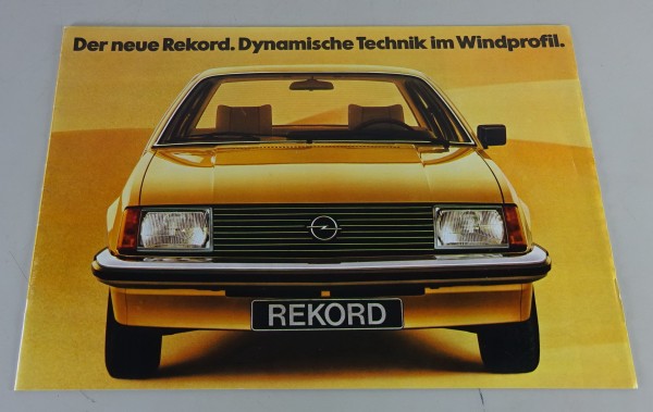 Faltprospekt / Broschüre Opel Rekord E 1 Stand 08/1977