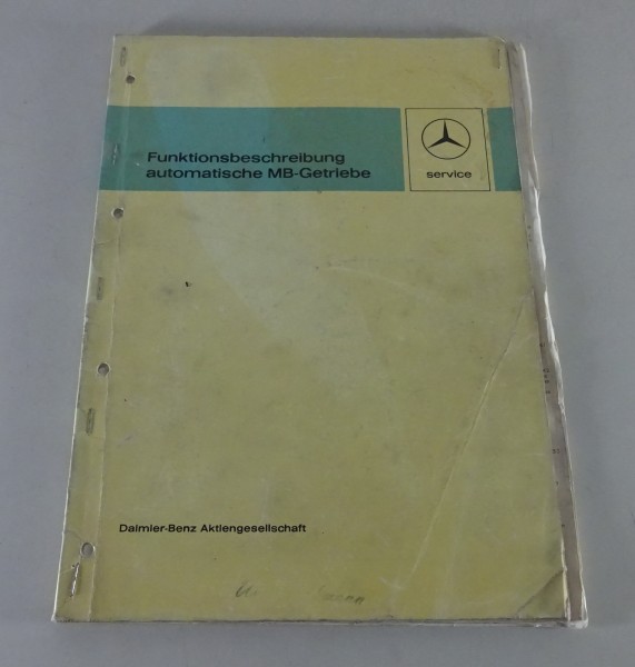 Werkstatthandbuch Mercedes-Benz Automatikgetriebe in R107 SL / C107 SLC / W116