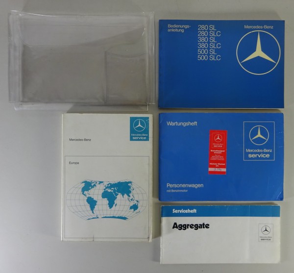 Bordmappe + Betriebsanleitung Mercedes-Benz R107 / C107 280 SL - 500 SL von 1981