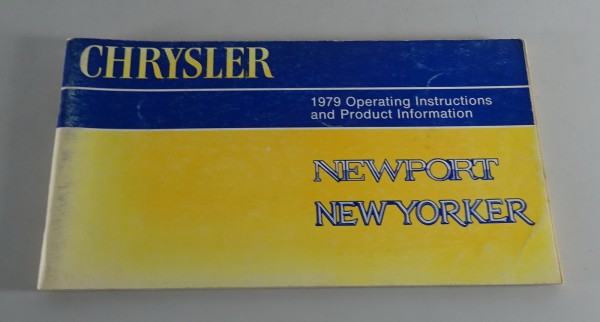 Owner´s Manual / Handbook Chrysler Newport / New Yorker Stand 1979
