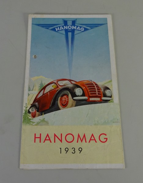 Prospekt Hanomag PKW Programm 1,3 Liter / Sturm Limousine / Kabriolett von 1939