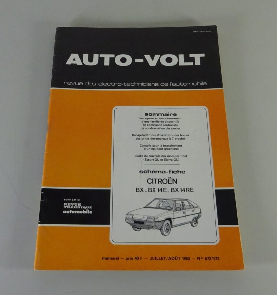 Reparaturanleitung Auto - Volt Citroën BX / 14 E / 14 RE Stand 08/1983