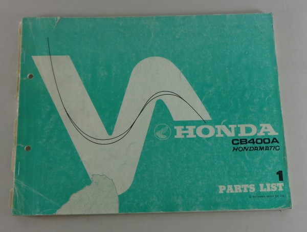 Teilekatalog / Parts Catalog Honda CB 400 A Stand 1977