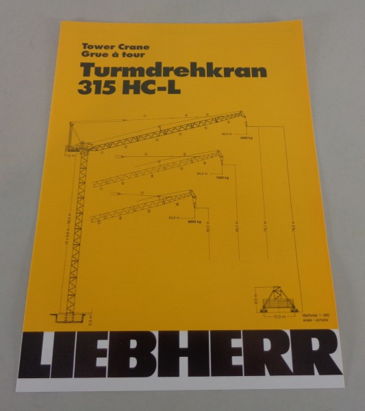 Datenblatt / Technische Beschreibung Liebherr Turmdrehkran 315 HC-L von 06/1991