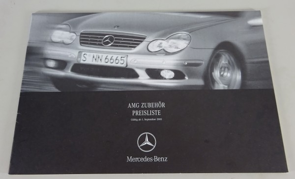 Preisliste Mercedes-Benz AMG Zubehör A, C, E, S, M, CLK, CL, SLK, SL Klasse 2001