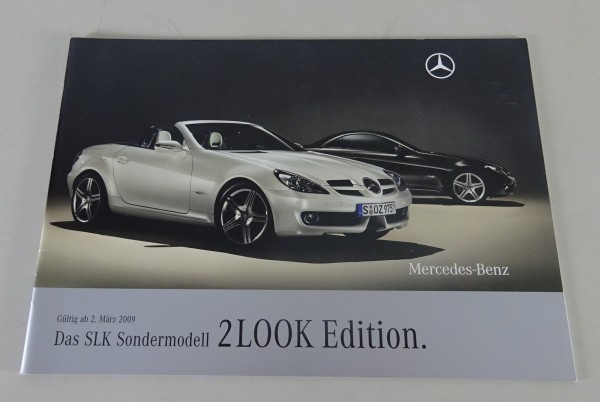 Prospekt Mercedes-Benz SLK 2Look Edition Typ R171 Sondermodell von 03/2009