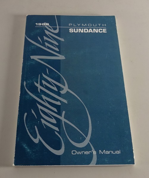 Owner´s Manual / Handbook Plymouth Sundance Stand 1989