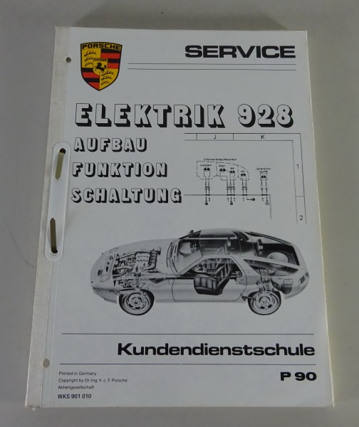 Werkstatthandbuch / Kundendienst Information Elektrik Porsche 928 Stand 10/1983